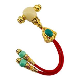 万向轴能三通背云绿松石弟子珠套装diy文玩配饰百香籽星月菩提佛