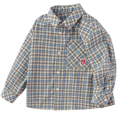 巴拉巴拉衬衫外套男童装格纹百搭