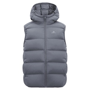 拓路者户外羽绒马甲男士冬季新品鸭绒连帽无袖坎肩外穿背心羽绒服