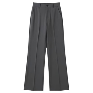 High waisted straight leg suit pants women高腰直筒西装长裤女