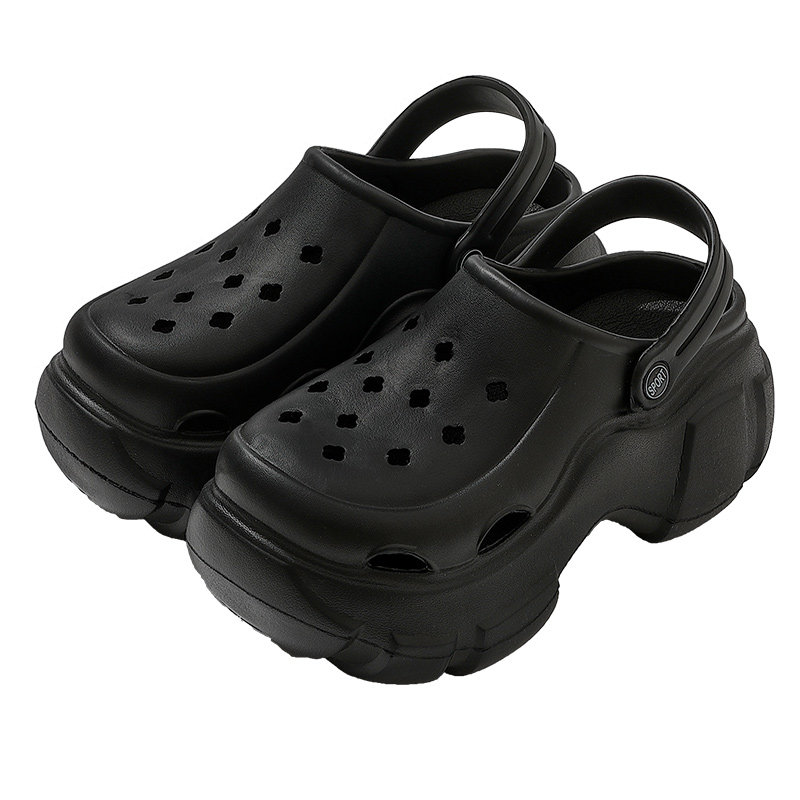 孕妇防滑洞洞鞋女款夏季外穿26新款厚底eva增高足弓支撑包头凉鞋