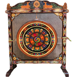 智悲佛缘 红木护法鼓 40㎝ 法鼓 包括鼓锤 鼓架子