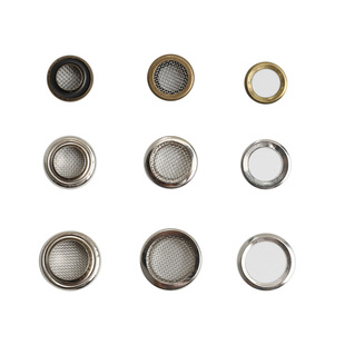 气眼扣透气网眼铜质鸡眼扣有孔汽眼扣古铜通气包面网面圆形网眼扣