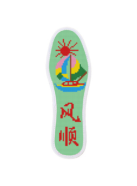 新款十字绣鞋垫手工自己绣带针线半成品吸汗透气男女款拍2双得3双