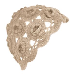 鞠婧祎同款 Aimme sparrow100%羊绒帽镂空花朵帽子超舒服针织钩花