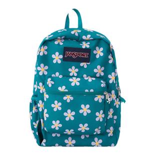 【微瑕】JanSport旗舰店缀花蓝女学生书包小清新电脑双肩包旅游包