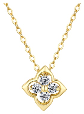 18K金四叶草项链高级感