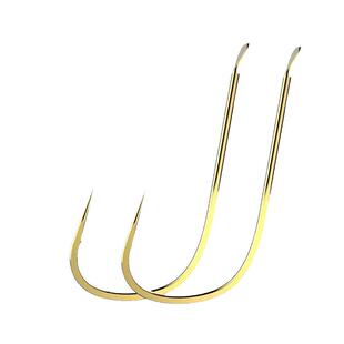 平打袖钩金袖鱼钩散装正品白条钩有倒刺无倒刺细条钓鱼钩渔具