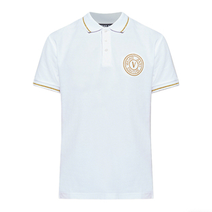 Versace/范思哲VJ 男士奢潮刺绣金标短袖POLO衫 79GAGT00 CJ01T