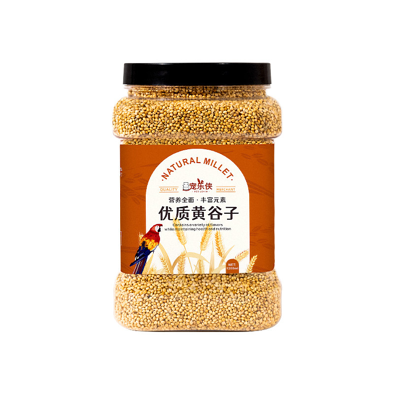 新黄谷子带壳虎皮牡丹玄凤中小型鹦鹉文鸟鸟粮鸟食鸟饲料1200ml
