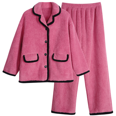 珊瑚绒睡衣冬季男女士防静电加厚