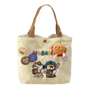 茶话会日系ins可爱少女卡通小手提包包女 手拎便当包大学生饭盒包