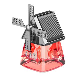 2025新款汽车摆件香水太阳能车载中控台屋子风车香薰车用香氛装饰