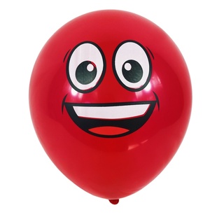 12寸彩色表情气球加厚大号可爱卡通笑脸表情包气球圆形儿童玩具