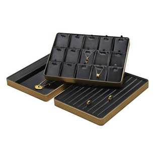 南卉珠宝首饰展示盘金属戒指项链手镯看货盘黄金饰品陈列道具托盘