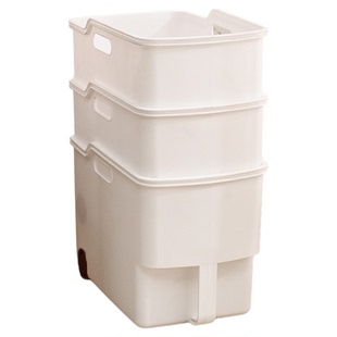 日式高柜收纳盒带把手吊柜高处厨房整理储物盒橱顶深柜杂物收纳筐