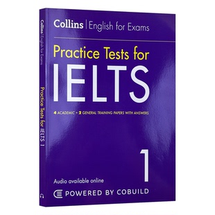 柯林斯雅思模拟题 1 Practice Tests for IELTS 1 英文原版考试书 雅思备考方案 雅思考试模拟练习 进口英语工具书 HarperCollins