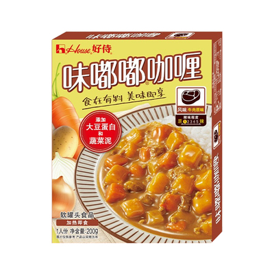 味嘟嘟加热即食咖喱鸡肉饭牛肉饭