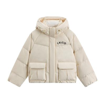 Kappa卡帕女装2026春季新款简约加厚保暖防风连帽羽绒服K0G22YY02