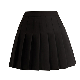 DPLAY2025秋季新款黑色百褶裙女好看法式短款裙子收腰半身裙短裙