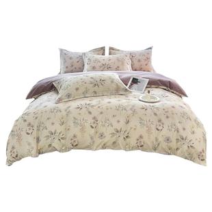 洁丽雅加厚磨毛四件套纯棉全棉2025新款冬季被套床单床笠床上用品