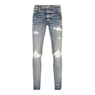 AMIRI弹力破洞牛仔裤拉链