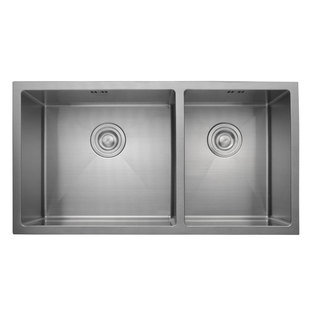 出口欧式1810厨房洗菜盆池304不锈钢手工水槽套餐台上台下大双槽