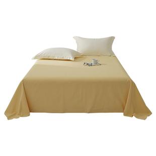 【自营】普利顿新款秋冬简约纯棉全棉纯色磨毛床单加厚单双人被单