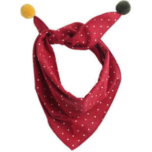 新款宝宝纯棉磨毛三角巾秋冬季女孩文艺围巾婴幼儿童保暖围脖防风