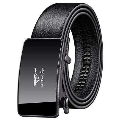 头层牛皮高档内穿七匹狼男士皮带