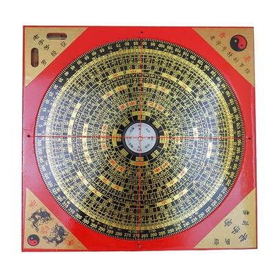 招财客厅罗盘木制客厅摆件