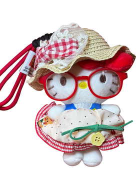 正版hellokitty三丽鸥包包挂件可爱玩偶毛绒公仔书包背包挂饰小猫