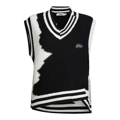 不规则马甲针织衫张淼怡沈月同款