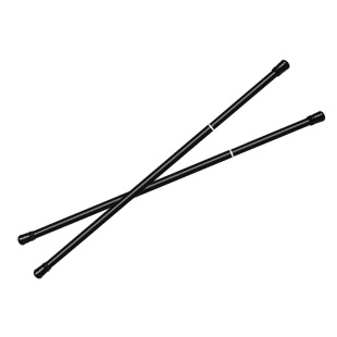 友利特免打孔伸缩杆黑白不锈钢22管浴帘杆毛巾杆直杆浴帘装饰杆子
