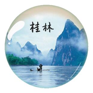 广西旅游纪念品水晶冰箱贴磁贴桂林北海银滩涠洲岛德天大瀑布漓江