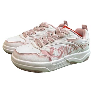 特步星轨女子板鞋2025冬季新款复古运动创新经典板鞋975418310029