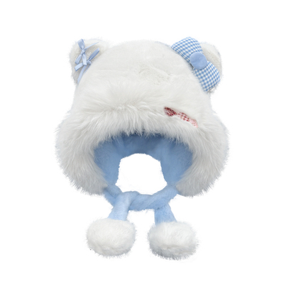 雷锋帽护耳帽女秋冬卡通保暖