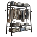 简易落地卧室可移动衣帽架室内转角落晾衣架家用挂置物收纳架子