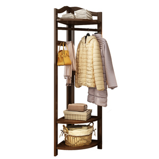 挂衣架落地卧室转角衣帽架床边放衣服神器小型衣物收纳置物架