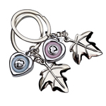 akolion爱扣恋/组合发声枫叶情侣钥匙扣小挂件一对钥匙链精致高级