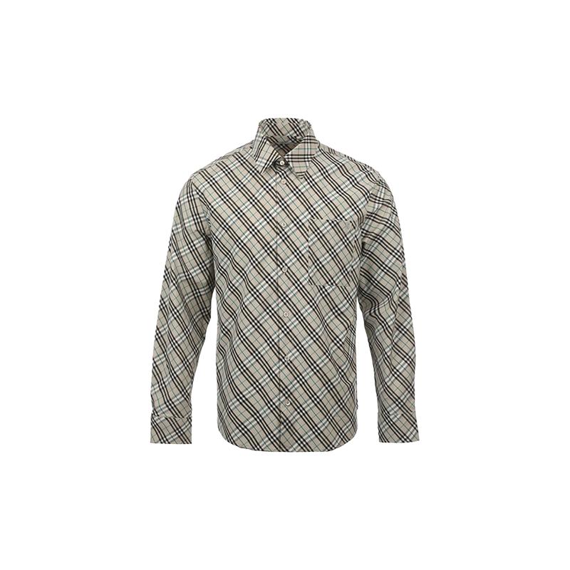 【自营】BURBERRY/博柏利男士SS25单侧胸袋宽松休闲棉质长袖衬衫