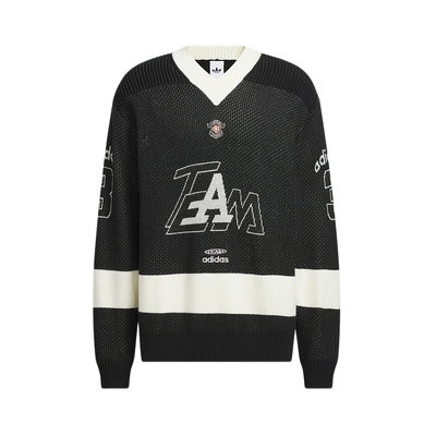 adidas阿迪达斯三叶草新款运动休闲宽松舒适V领男针织衫 KF4467