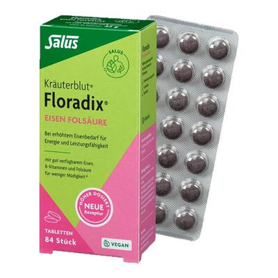 欧洲直邮SALUS绿版铁元片剂84片补铁补血孕期维生素叶酸含铁
