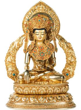 全鎏金精工桌面铜摆件