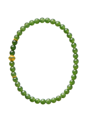觉人和田玉菠菜绿阳绿碧玉手链