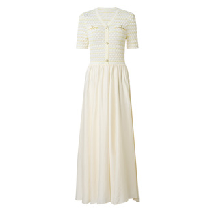 【SGPR】精致千金风收腰x型连衣裙25夏款针织温柔度假风长裙