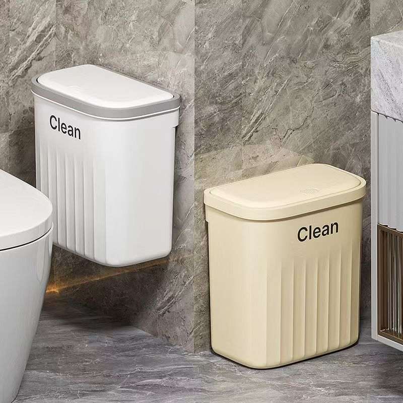 厨房壁挂式免弯腰垃圾桶家用厨桶垃圾筒客厅纸篓高级感余收纳带盖