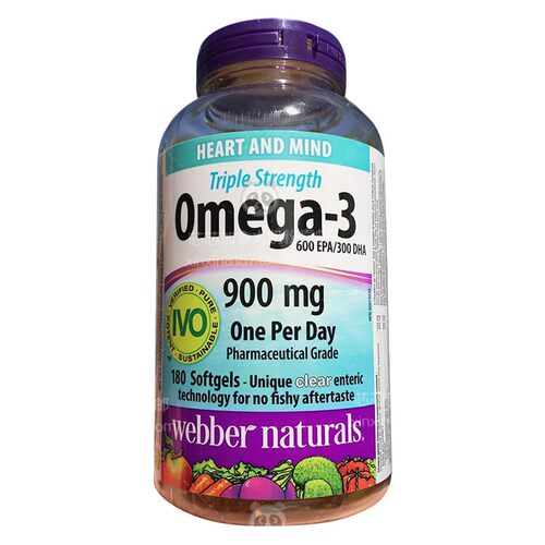 直邮伟博Webber Omega 3倍高浓度深海鱼油200粒