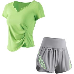 361运动套装女2026夏季瑜伽短袖健身短裤小个子晨跑服跑步套装女