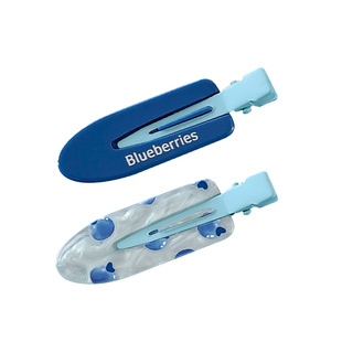 无痕发夹边夹侧边蓝莓碎发夹鸭嘴夹前额刘海一字夹发卡夹子头饰女